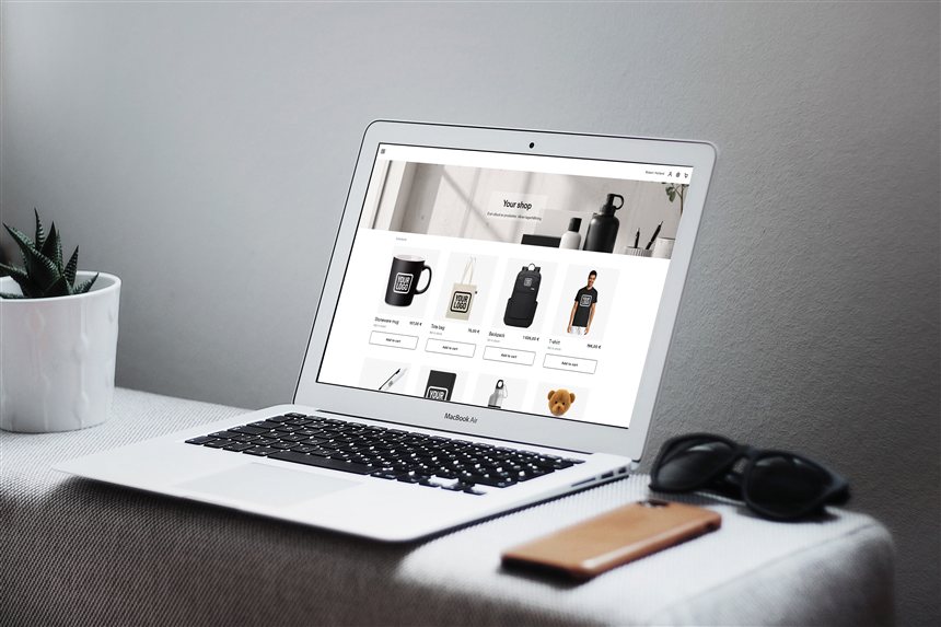 Skærmbillede af webshop