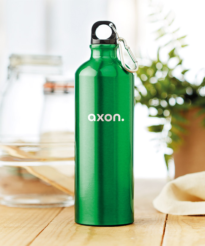 Metalflaske med smart funktion og med eget logo