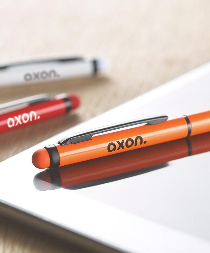 En kuglepen som viser en populær trykplacering.