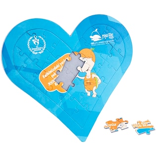 Puslespil Heart, 19 x 20 cm