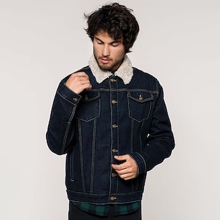 Kariban Men´s Sherpa-Lined Denim Jacket